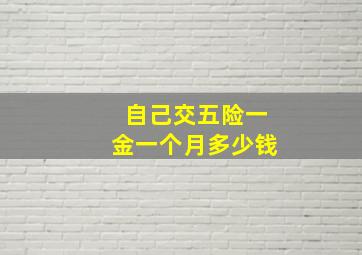 自己交五险一金一个月多少钱