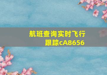 航班查询实时飞行跟踪cA8656