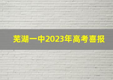 芜湖一中2023年高考喜报