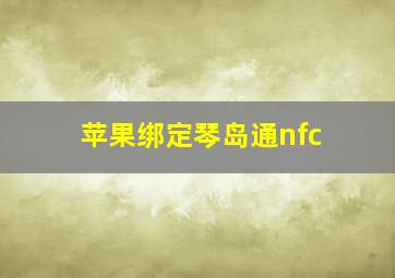 苹果绑定琴岛通nfc