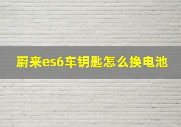 蔚来es6车钥匙怎么换电池