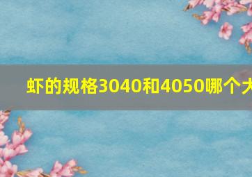 虾的规格3040和4050哪个大