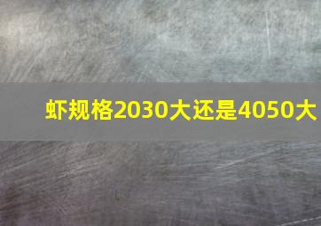 虾规格2030大还是4050大