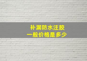 补漏防水注胶一般价格是多少