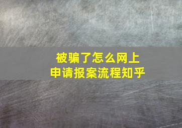 被骗了怎么网上申请报案流程知乎