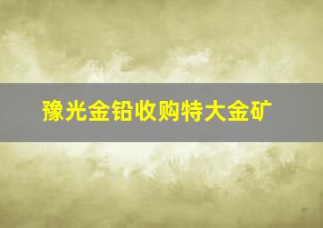 豫光金铅收购特大金矿