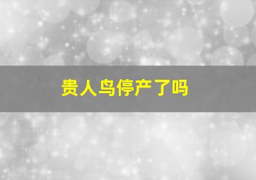 贵人鸟停产了吗