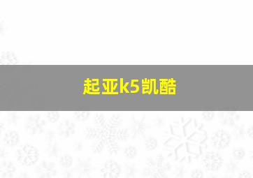 起亚k5凯酷