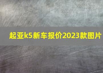 起亚k5新车报价2023款图片