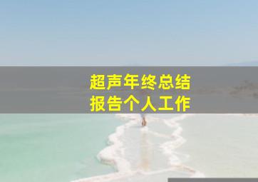 超声年终总结报告个人工作