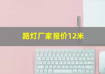 路灯厂家报价12米