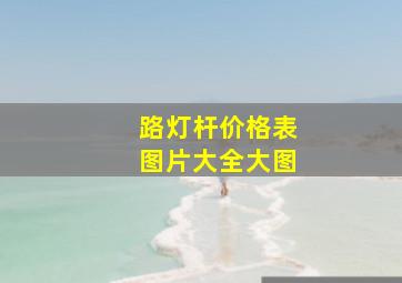 路灯杆价格表图片大全大图