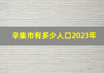 辛集市有多少人口2023年