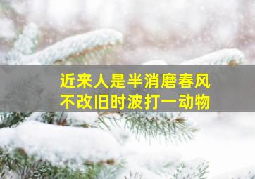 近来人是半消磨春风不改旧时波打一动物