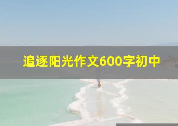 追逐阳光作文600字初中