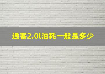 逍客2.0l油耗一般是多少