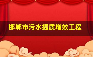 邯郸市污水提质增效工程