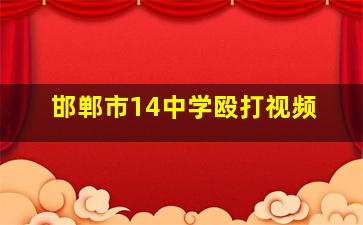 邯郸市14中学殴打视频