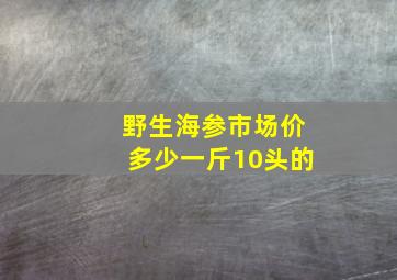 野生海参市场价多少一斤10头的