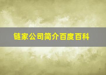 链家公司简介百度百科