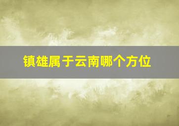 镇雄属于云南哪个方位