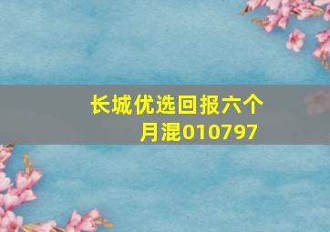 长城优选回报六个月混010797