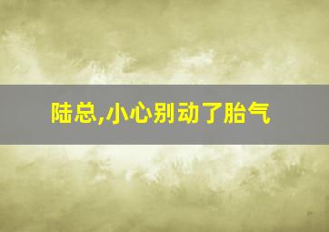 陆总,小心别动了胎气