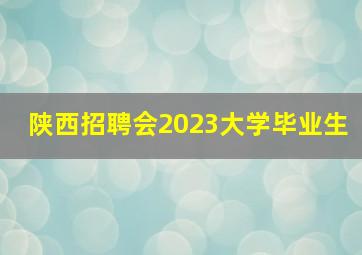 陕西招聘会2023大学毕业生