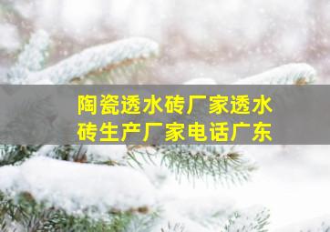 陶瓷透水砖厂家透水砖生产厂家电话广东