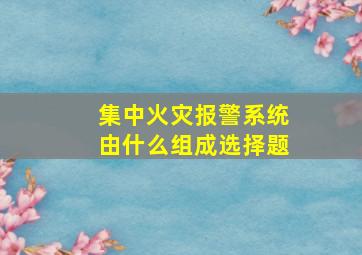 集中火灾报警系统由什么组成选择题