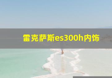 雷克萨斯es300h内饰