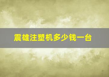 震雄注塑机多少钱一台