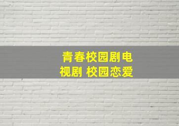 青春校园剧电视剧 校园恋爱