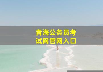 青海公务员考试网官网入口