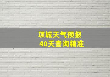 项城天气预报40天查询精准