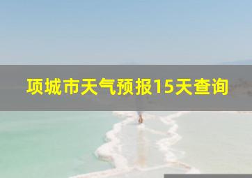 项城市天气预报15天查询