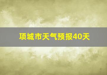 项城市天气预报40天