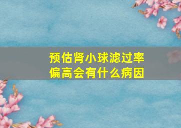 预估肾小球滤过率偏高会有什么病因