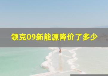 领克09新能源降价了多少