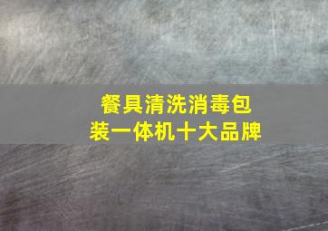 餐具清洗消毒包装一体机十大品牌