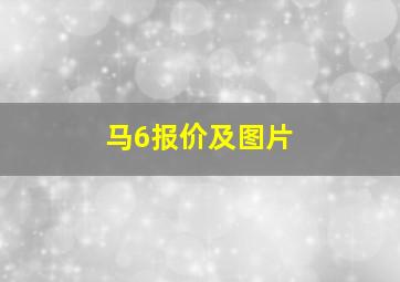 马6报价及图片