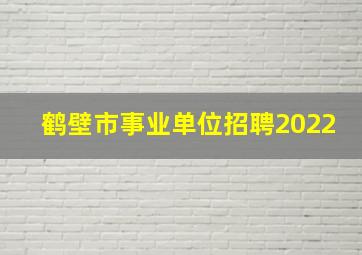 鹤壁市事业单位招聘2022