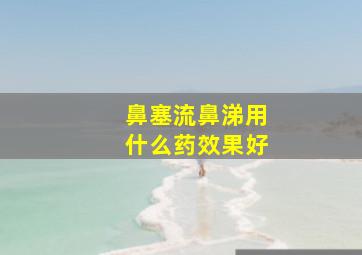 鼻塞流鼻涕用什么药效果好