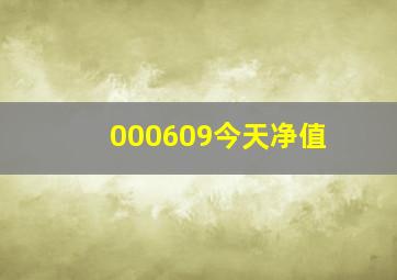 000609今天净值