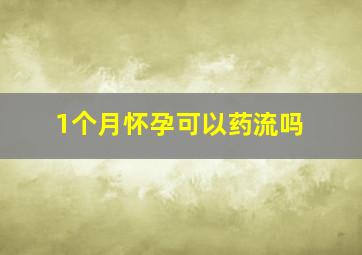 1个月怀孕可以药流吗