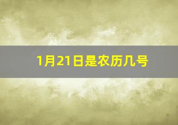 1月21日是农历几号