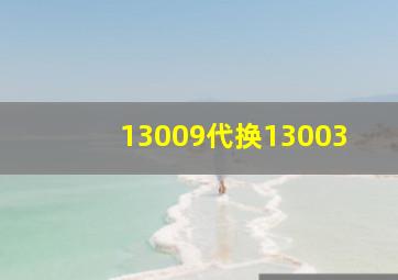 13009代换13003