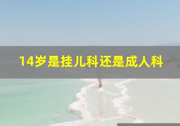 14岁是挂儿科还是成人科