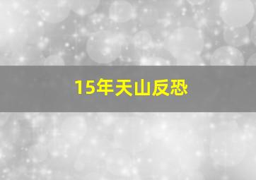 15年天山反恐