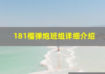 181榴弹炮班组详细介绍